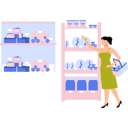 پیش‌نمایش فایل girl-is-buying-bakery-products-10351874 از پک سوپرمارکت