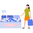 پیش‌نمایش فایل girl-is-buying-fruits-from-shop-10351881 از پک سوپرمارکت