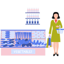 پیش‌نمایش فایل girl-is-buying-vegetables-10351870 از پک سوپرمارکت