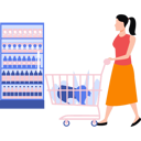 پیش‌نمایش فایل girl-is-carrying-a-shopping-trolley-10351887 از پک سوپرمارکت