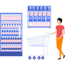 پیش‌نمایش فایل girl-is-carrying-a-shopping-trolley-10351893 از پک سوپرمارکت
