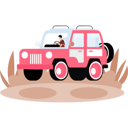 پیش‌نمایش فایل boy-is-doing-forest-safari-in-jeep-10364554 از پک حیات وحش