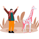 پیش‌نمایش فایل boy-is-watching-giraffe-10364527 از پک حیات وحش