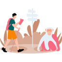 پیش‌نمایش فایل boy-is-watching-monkey-and-finding-way-10364536 از پک حیات وحش