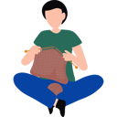 پیش‌نمایش فایل girl-is-knitting-woolen-clothes-10351932 از پک صنایع دستی