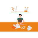 پیش‌نمایش فایل girl-is-making-bouquet-of-flowers-10351928 از پک صنایع دستی