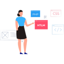 پیش‌نمایش فایل girl-is-showing-html-php-and-css-coding-10364400 از پک تست‌کننده نرم‌افزار