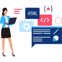 پیش‌نمایش فایل girl-programmer-is-writing-coding-lines-10364398 از پک تست‌کننده نرم‌افزار