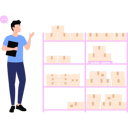 پیش‌نمایش فایل boy-checking-cartons-in-rack-10333722 از پک شخصیت