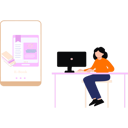 پیش‌نمایش فایل girl-reading-book-online-10333635 از پک شخصیت