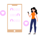 پیش‌نمایش فایل girl-reading-chat-on-mobile-10333679 از پک شخصیت