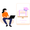 پیش‌نمایش فایل the-girl-is-doing-e-learning-10333639 از پک شخصیت