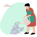 پیش‌نمایش فایل girl-watering-plants-10341153 از پک افراد