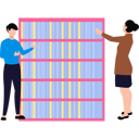 پیش‌نمایش فایل boy-and-a-girl-are-standing-in-library-10375545 از پک فعالیت‌های روزمره