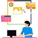 پیش‌نمایش فایل boy-doing-painting-in-computer-10375581 از پک فعالیت‌های روزمره