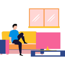 پیش‌نمایش فایل boy-watching-television-at-home-10375560 از پک فعالیت‌های روزمره