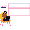 پیش‌نمایش فایل girl-is-using-a-laptop-10375576 از پک فعالیت‌های روزمره
