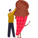 پیش‌نمایش فایل boy-eats-chocolate-ice-cream-cone-10322250 از پک روز جهانی نوتلا