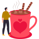 پیش‌نمایش فایل boy-is-drinking-hot-chocolate-coffee-10322330 از پک روز جهانی نوتلا
