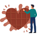 پیش‌نمایش فایل boy-is-looking-at-heart-shaped-chocolate-10322235 از پک روز جهانی نوتلا