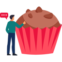 پیش‌نمایش فایل boy-is-pointing-at-chocolate-cupcake-with-red-wrapper-10322212 از پک روز جهانی نوتلا