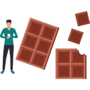 پیش‌نمایش فایل chocolate-is-eating-bar-of-chocolate-and-surfing-on-phone-10322226 از پک روز جهانی نوتلا
