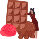 پیش‌نمایش فایل girl-eats-too-many-chocolates-10322309 از پک روز جهانی نوتلا