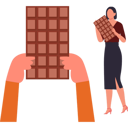 پیش‌نمایش فایل girl-gives-chocolate-bar-to-someone-10322204 از پک روز جهانی نوتلا