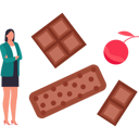 پیش‌نمایش فایل girl-is-eating-chocolates-with-cherries-10322302 از پک روز جهانی نوتلا