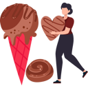 پیش‌نمایش فایل girl-is-holding-a-heart-shaped-chocolate-10322313 از پک روز جهانی نوتلا