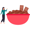 پیش‌نمایش فایل girl-is-looking-at-a-bowl-of-choco-beans-10322243 از پک روز جهانی نوتلا