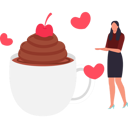 پیش‌نمایش فایل girl-is-showing-chocolate-coffee-10322333 از پک روز جهانی نوتلا