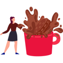 پیش‌نمایش فایل girl-is-standing-next-to-a-mug-of-chocolate-10322310 از پک روز جهانی نوتلا