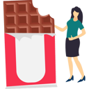 پیش‌نمایش فایل girl-is-standing-next-to-the-chocolate-bar-10322219 از پک روز جهانی نوتلا