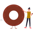 پیش‌نمایش فایل girl-is-standing-with-a-donut-10322318 از پک روز جهانی نوتلا
