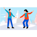پیش‌نمایش فایل boy-and-girl-are-ice-skating-10389518 از پک زمستان