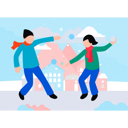 پیش‌نمایش فایل boy-and-girl-are-playing-with-snow-10389521 از پک زمستان