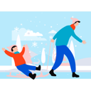 پیش‌نمایش فایل boy-is-carrying-a-child-on-a-sleigh-10389510 از پک زمستان