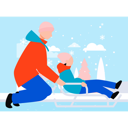 پیش‌نمایش فایل boy-is-carrying-a-child-on-a-sleigh-10389520 از پک زمستان