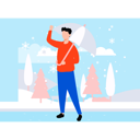 پیش‌نمایش فایل boy-is-enjoying-in-snow-with-an-umbrella-10389505 از پک زمستان