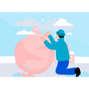پیش‌نمایش فایل boy-is-making-snowball-10389506 از پک زمستان