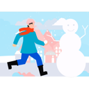 پیش‌نمایش فایل boy-is-running-towards-the-snowman-10389481 از پک زمستان