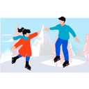 پیش‌نمایش فایل child-and-father-are-ice-skating-10389488 از پک زمستان