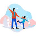 پیش‌نمایش فایل daughter-and-father-are-ice-skating-10389487 از پک زمستان