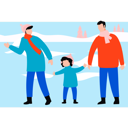 پیش‌نمایش فایل family-is-enjoying-in-snow-10389514 از پک زمستان