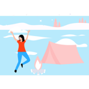 پیش‌نمایش فایل girl-is-enjoying-bonfire-in-snowland-10389494 از پک زمستان