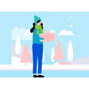 پیش‌نمایش فایل girl-is-holding-gift-box-in-winter-10389495 از پک زمستان