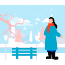 پیش‌نمایش فایل girl-is-playing-with-snow-10389485 از پک زمستان