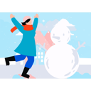 پیش‌نمایش فایل girl-is-playing-with-snow-10389491 از پک زمستان