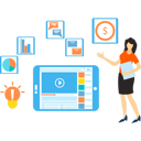 پیش‌نمایش فایل businesswoman-gives-idea-regarding-online-video-10386382 از پک بهینه‌سازی